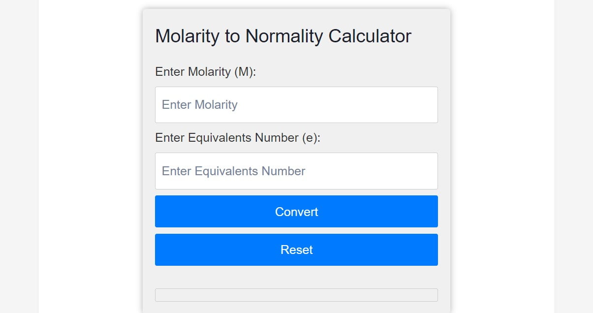Molarity to Normality Conversion Calculator