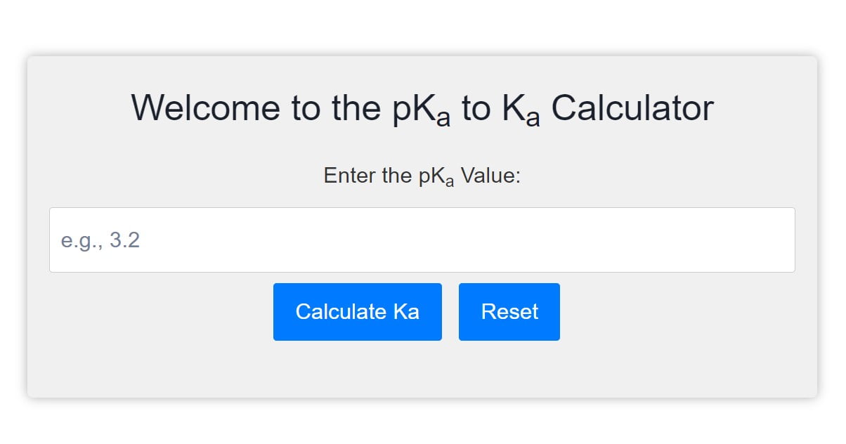 pKa to Ka Calculator – Explore Acid Strength Conversion