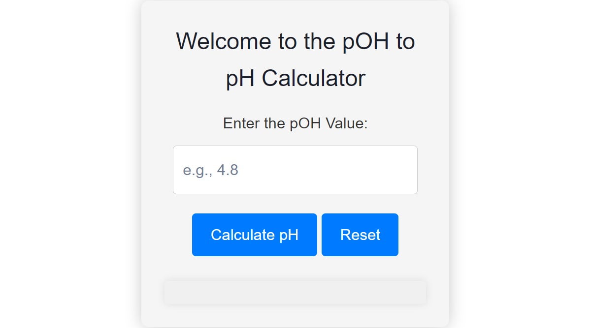 pOH to pH Calculator: Simplifying Alkalinity Assessment